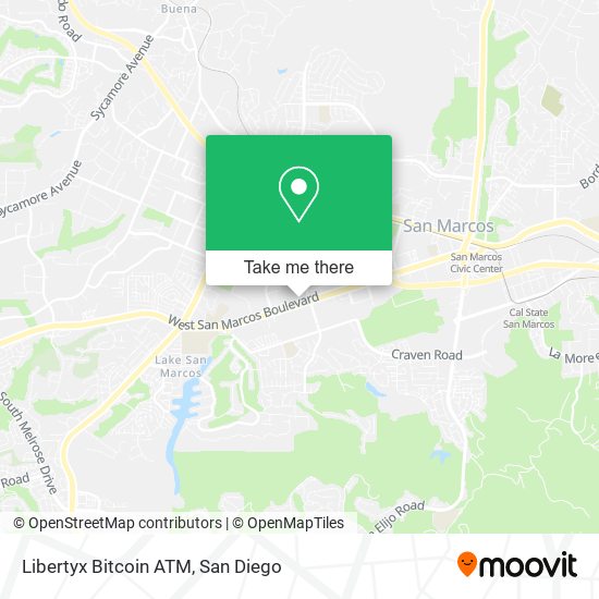 Mapa de Libertyx Bitcoin ATM