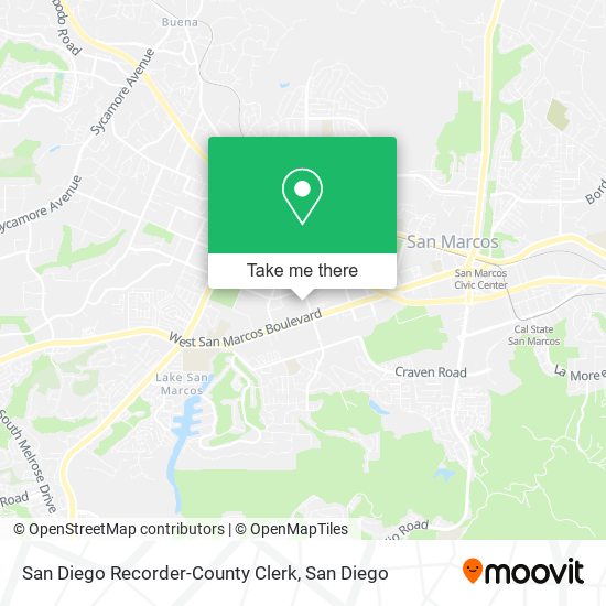 San Diego Recorder-County Clerk map