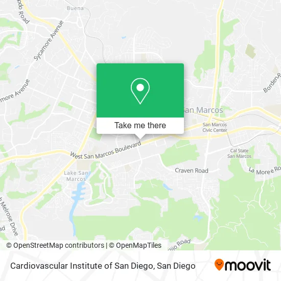 Mapa de Cardiovascular Institute of San Diego