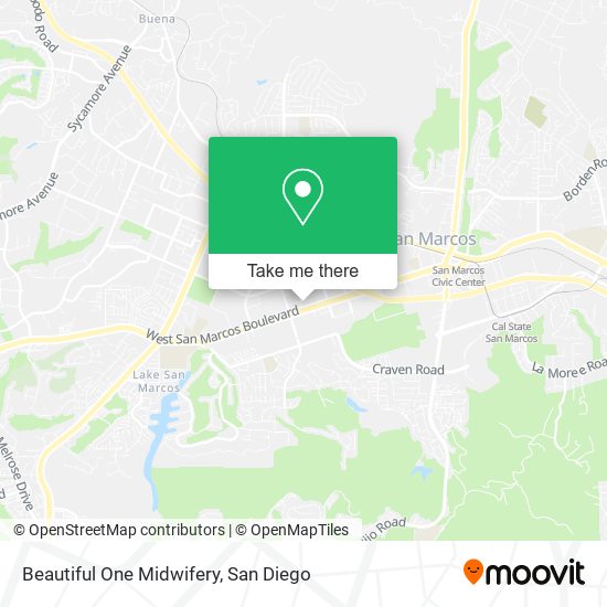 Beautiful One Midwifery map