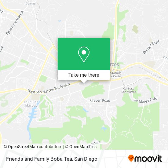 Friends and Family Boba Tea map