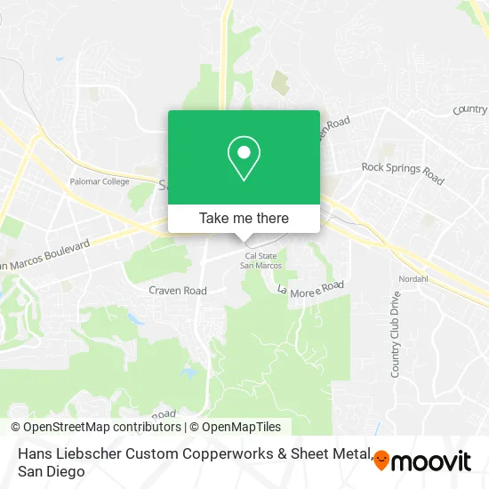 Mapa de Hans Liebscher Custom Copperworks & Sheet Metal