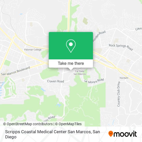 Mapa de Scripps Coastal Medical Center San Marcos