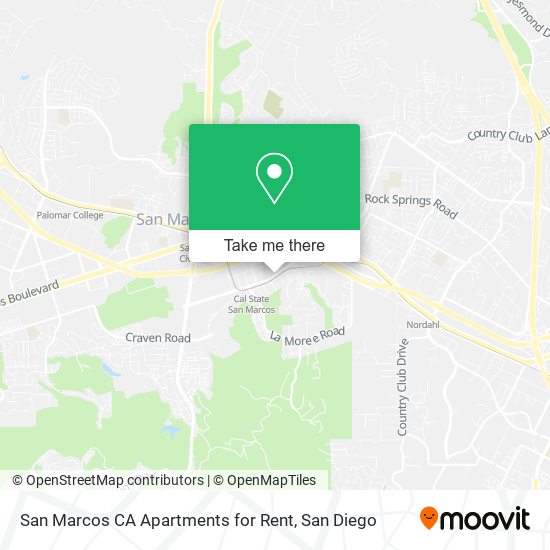 Mapa de San Marcos CA Apartments for Rent