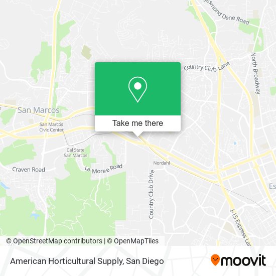 American Horticultural Supply map