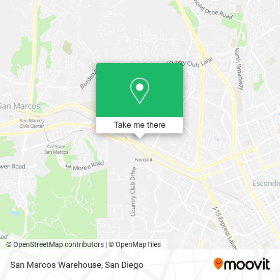 San Marcos Warehouse map