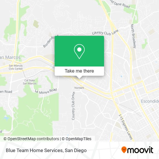 Blue Team Home Services map