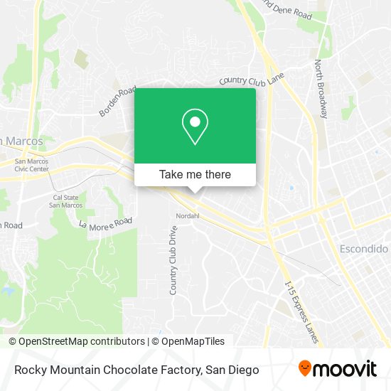 Mapa de Rocky Mountain Chocolate Factory