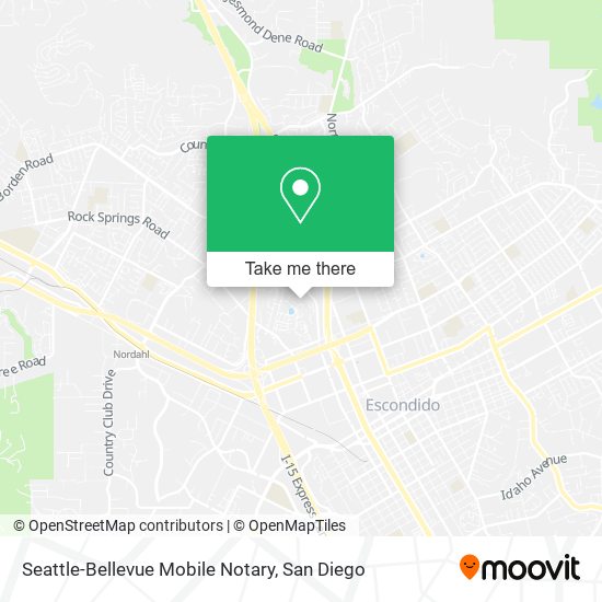 Seattle-Bellevue Mobile Notary map
