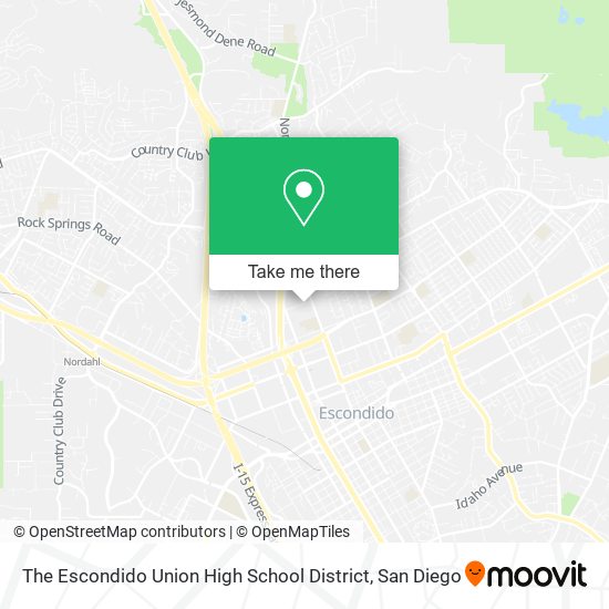 Mapa de The Escondido Union High School District
