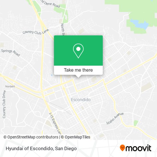 Hyundai of Escondido map