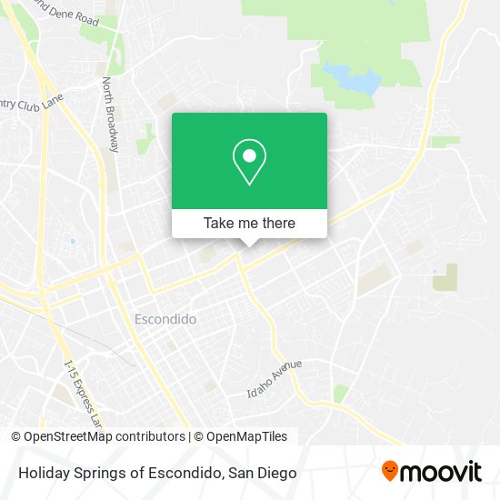 Mapa de Holiday Springs of Escondido