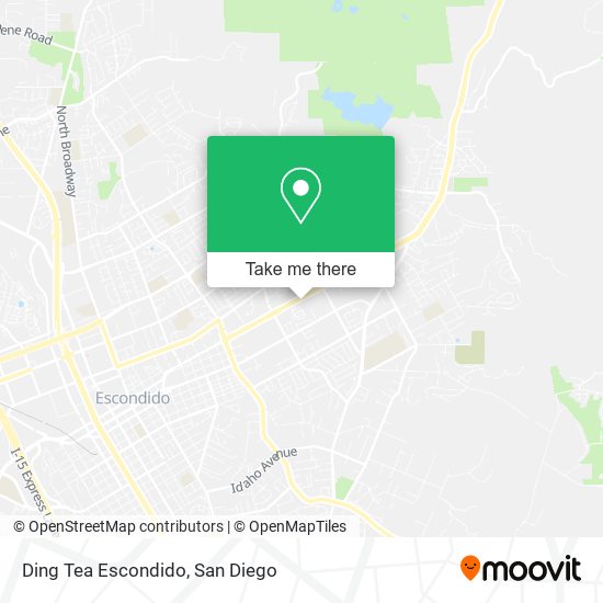 Ding Tea Escondido map
