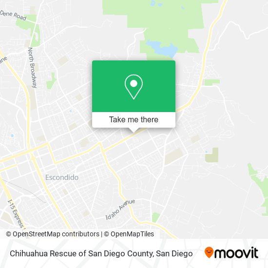 Chihuahua Rescue of San Diego County map