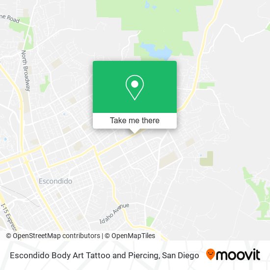 Escondido Body Art Tattoo and Piercing map