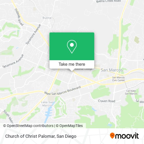 Church of Christ Palomar map