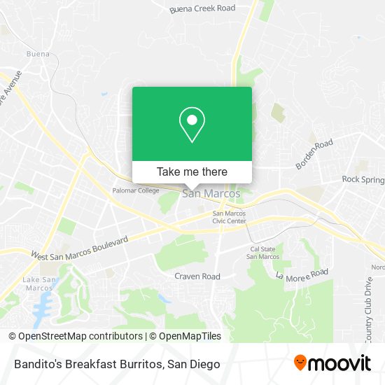 Bandito's Breakfast Burritos map