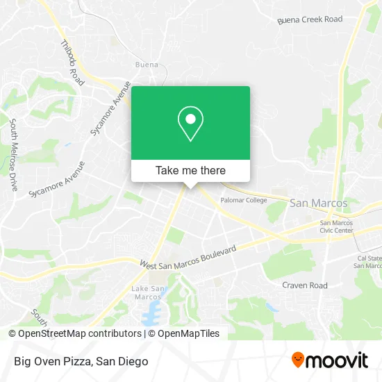 Big Oven Pizza map