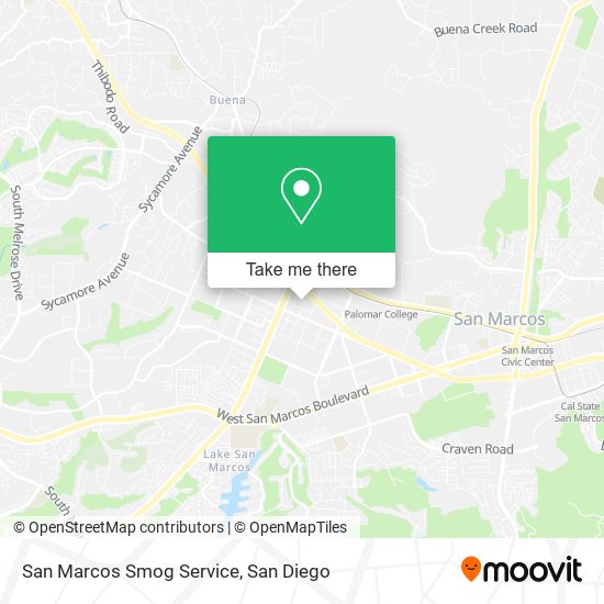 Mapa de San Marcos Smog Service