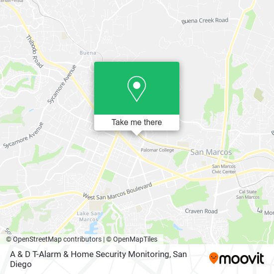 A & D T-Alarm & Home Security Monitoring map