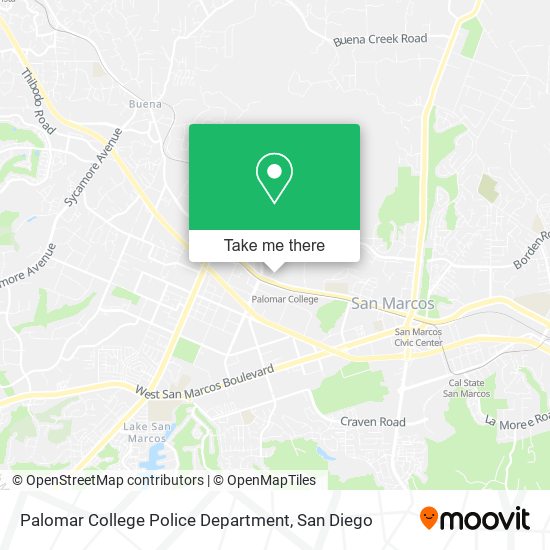 Palomar College Police Department map