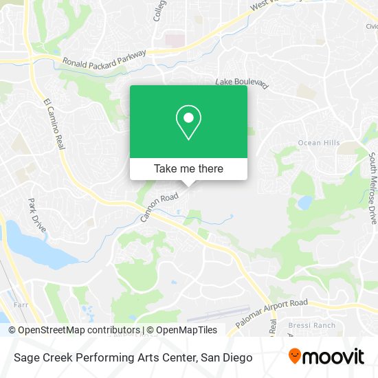 Sage Creek Performing Arts Center map