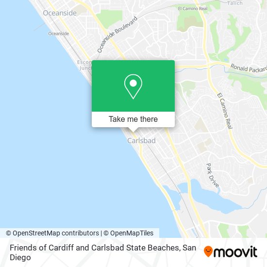 Friends of Cardiff and Carlsbad State Beaches map