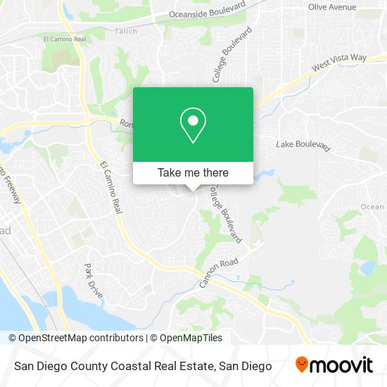 San Diego County Coastal Real Estate map