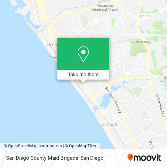Mapa de San Diego County Maid Brigade