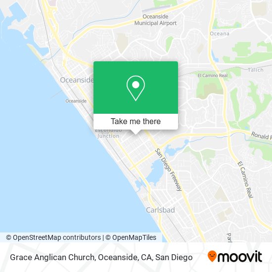 Mapa de Grace Anglican Church, Oceanside, CA