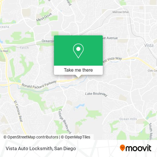 Mapa de Vista Auto Locksmith