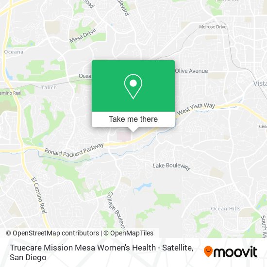 Mapa de Truecare Mission Mesa Women's Health - Satellite