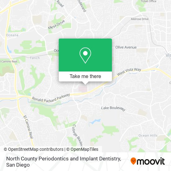 Mapa de North County Periodontics and Implant Dentistry