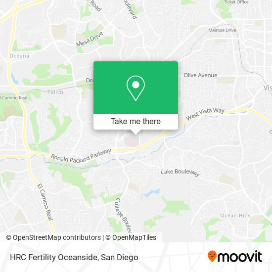 HRC Fertility Oceanside map