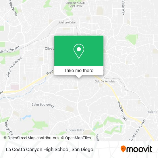 Mapa de La Costa Canyon High School