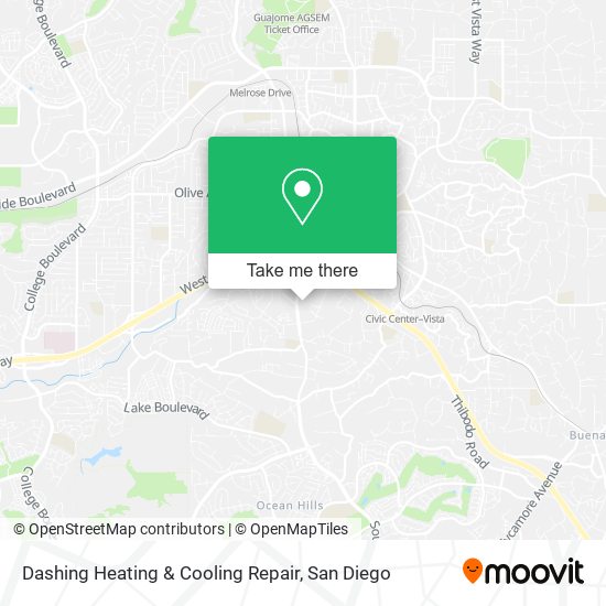 Dashing Heating & Cooling Repair map