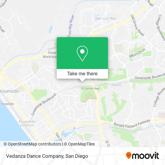 Mapa de Vedanza Dance Company