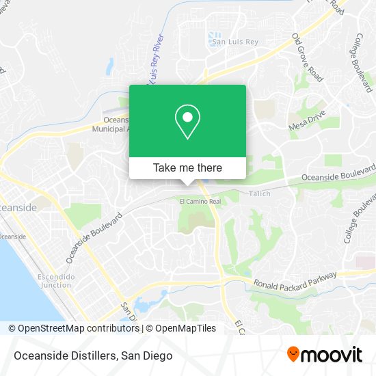 Oceanside Distillers map