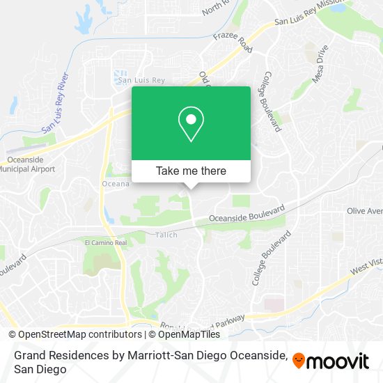 Mapa de Grand Residences by Marriott-San Diego Oceanside