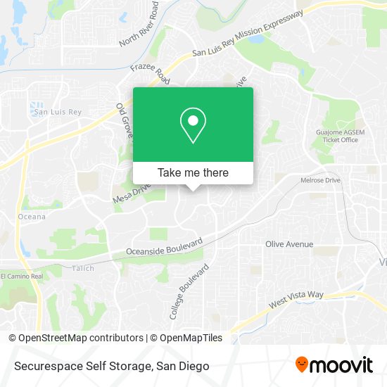 Securespace Self Storage map