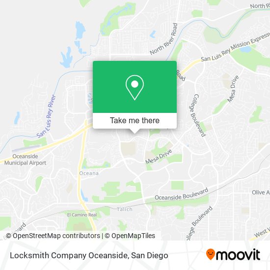 Locksmith Company Oceanside map