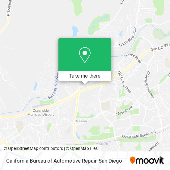 California Bureau of Automotive Repair map