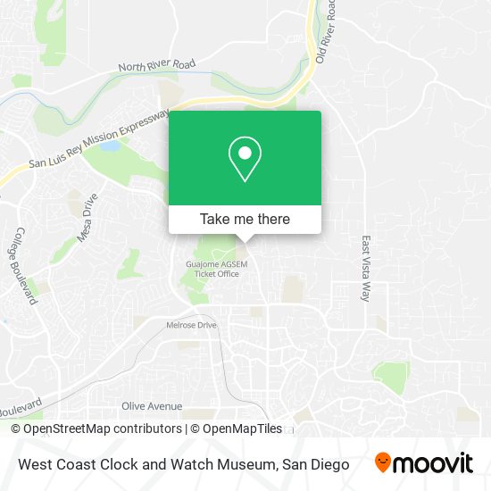 Mapa de West Coast Clock and Watch Museum