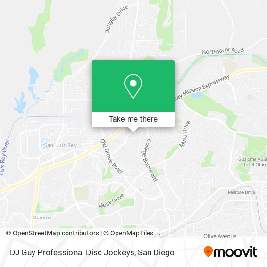 DJ Guy Professional Disc Jockeys map