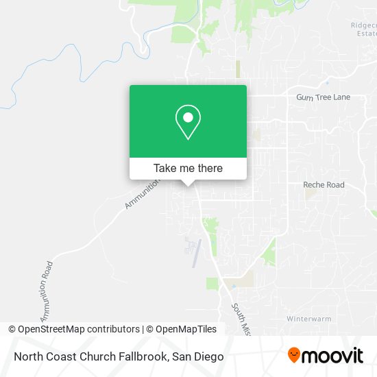 North Coast Church Fallbrook map