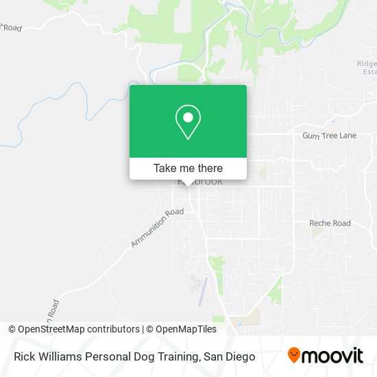 Rick Williams Personal Dog Training map