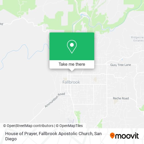 Mapa de House of Prayer, Fallbrook Apostolic Church