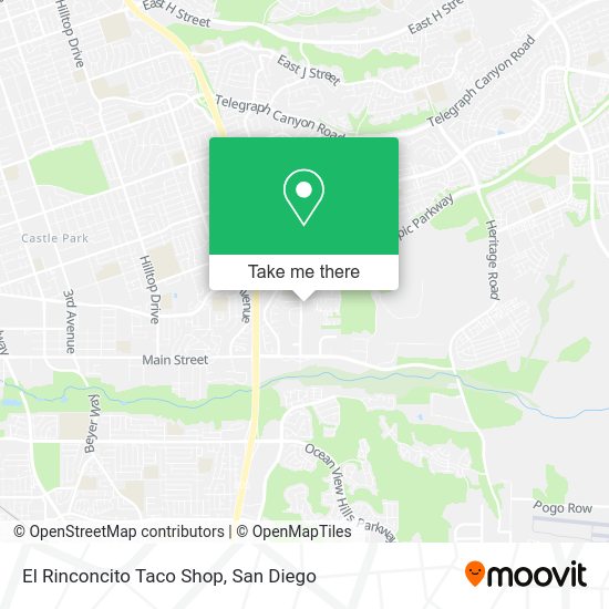 Mapa de El Rinconcito Taco Shop