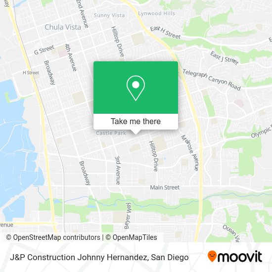 Mapa de J&P Construction Johnny Hernandez