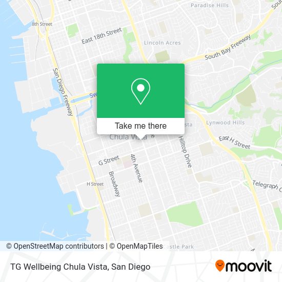 TG Wellbeing Chula Vista map